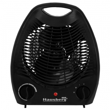 Aeroterma Hausberg HB-8501NG, 2000 W, 2 trepte de putere, termostat reglabil, Negru [0]