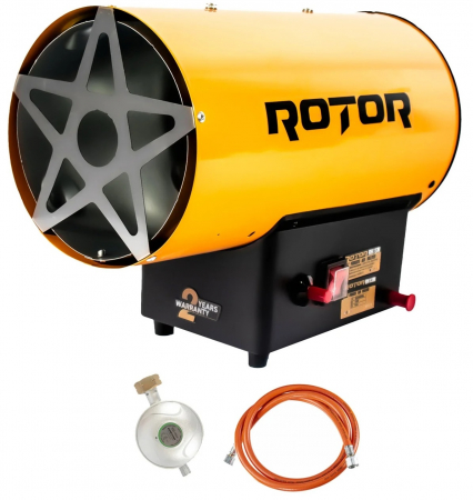Climatizare - Aeroterma pe gaz Rotor, 5000W, 51.180BTU, GPL, regulator si furtun GPL de 1.5m incluse