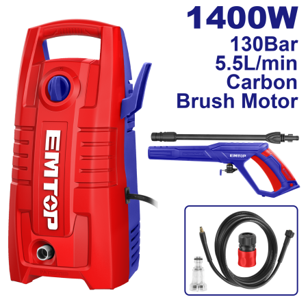 Aparate spalat cu presiune - Aparat de spalat cu inalta presiune 1400 W, 130 bar - EHPW1401, EMTOP
