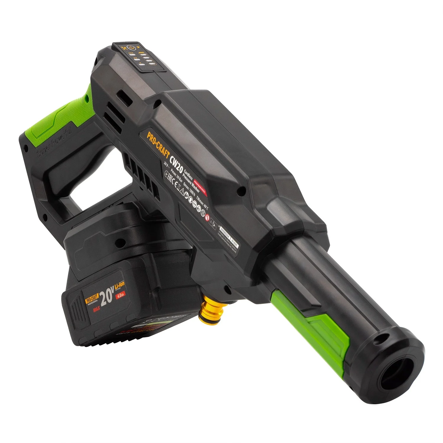 Aparat de spalat cu presiune pe acumulator ProCraft, 20V/4Ah, Brushless, Geanta de transport, Fara acumulator si incarcator incluse [7]