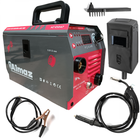 Sudura - Aparat de sudura Almaz MIG 180 AZ-ES047, MIG/MMA/LIFT TIG, 180A, Diametru electrod 2.0-3.2mm, Diametru sarma 0.8-1.0mm