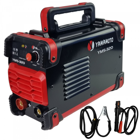 Pachet Aparat de sudura de tip invertor Yamamoto YMS-320, MMA + Masca automata YMV-1 , 3 x suporti magnetici, 1 pachet electrozi,  320A, Diametru electrozi 1.6-4mm, Rosu/Negru [1]