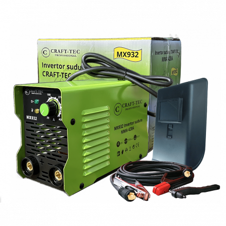 Aparate de sudura - Aparat de sudura tip invertor Craft-Tec MMA420A, 420Ah, protectie supraincalzire, cooler de racire