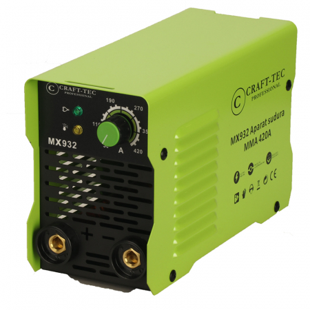 Aparat de sudura tip invertor Craft-Tec MMA420A, 420Ah, protectie supraincalzire, cooler de racire [1]