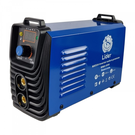 Aparat de sudura tip invertor LIDER MMA450A, 450Ah, cablu electrod 3 metri, afisaj electronic, protectie supraincalzire, vnetilator de racire [1]
