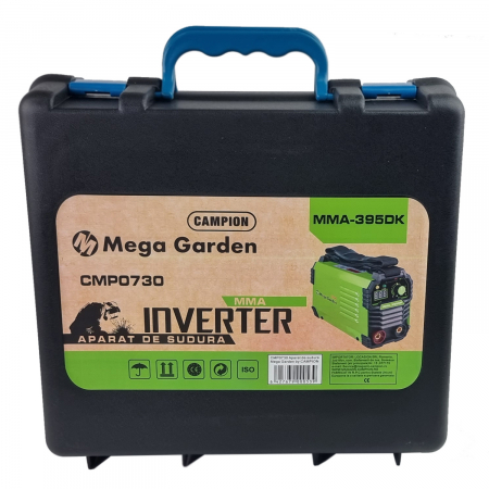 Aparat de sudura tip invertor MegaGarden MMA 395DK, 405Ah, cablu 3 metri, Accesorii Incluse,Cutie de Transport [4]
