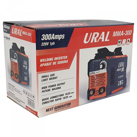 Aparat de sudura tip invertor URAL MMA 300, Masca automata,  Next Generation, cablu sudura 3 metri, [3]