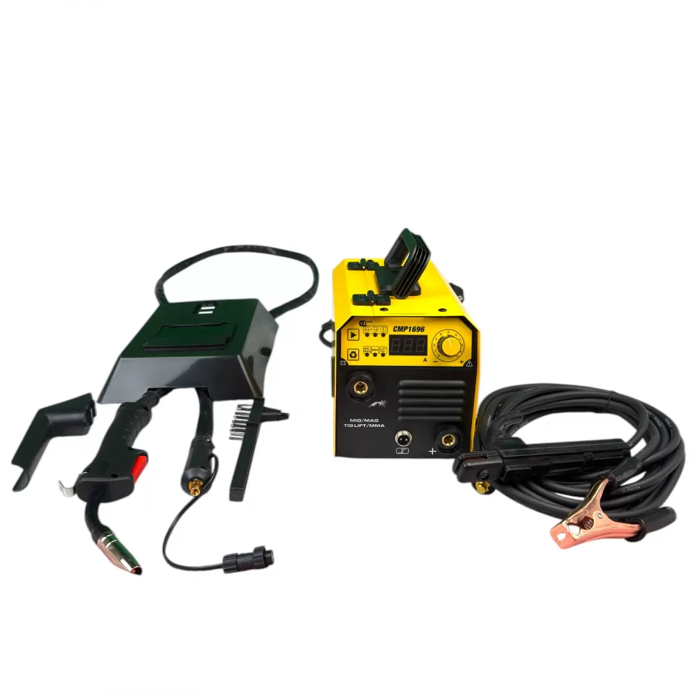 Aparat de sudura Ural MIG/MMA/LIFT TIG, 495A, Afisaj digital, Accesorii incluse, Galben [0]
