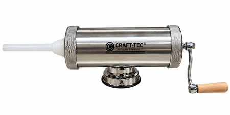 Aparate carnati - Aparat de umplut carnati orizontal 3Kg Craft-Tec, 3 palnii incluse, 2 sisteme de prindere
