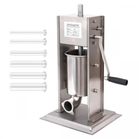 Aparat de umplut carnati profesional Elefant ML-S3, 3Kg, Mecanic, Inox-integral, 6 palnii incluse [5]