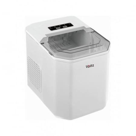 Recipiente bauturi - Aparat gheata Oliver Voltz, 100-120W, 12kg/zi, Rezervor apa 1.3L, 9 cuburi/serie, Racire R600a, Alb