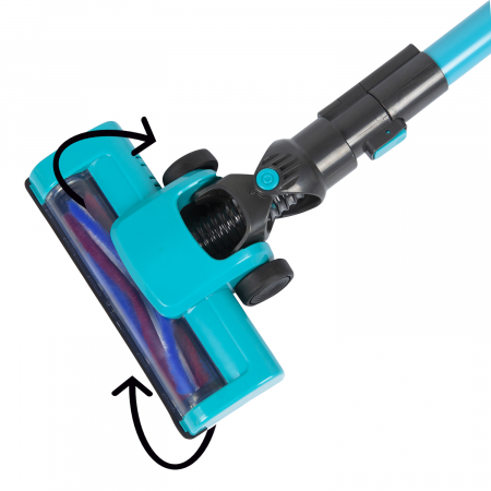 Aspirator cu acumulator Detoolz, 120W, Capacitate 0.8L, 21.6V/ 2200mAh, Turquoise [4]
