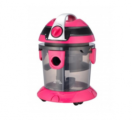 Aspiratoare - Aspirator cu filtrare prin apa Oliver Voltz, 800-1000W, 10L, 7 accesorii, Aspirare umeda/uscata, Functie suflare, Rosu