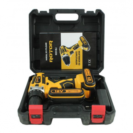 Autofiletanta cu acumulator Rotor RCD18Li, 18V, 2000RPM, Cuplu maxim 32NM, 2 Acumulatori inclusi [5]