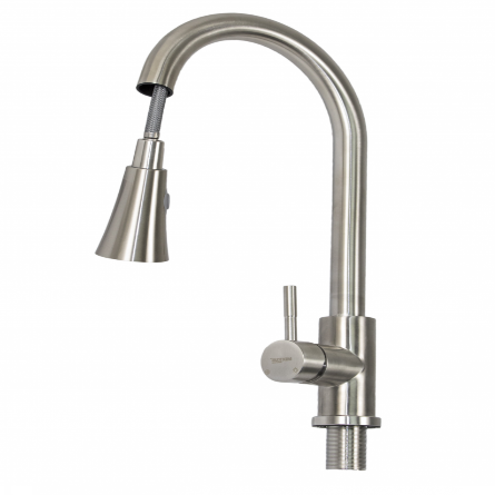 Baterie baie MIXXUS SUS-014-B, Otel inoxidabil, Monocomanda, Racorduri incluse, Chrome [0]