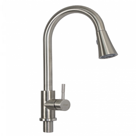 Baterie baie MIXXUS SUS-014-B, Otel inoxidabil, Monocomanda, Racorduri incluse, Chrome [1]