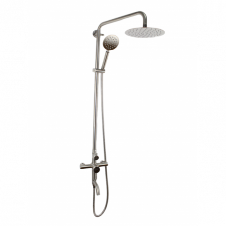 Baterie de baie cu coloana de dus MIXXUS SUS-009-J Chrome, otel inoxidabil, inaltime 120cm, Monocomanda [1]
