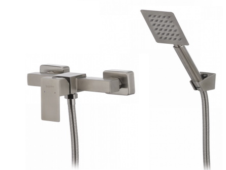 Baterie pentru dus MIXXUS KUB-03, otel inoxidabil, Monocomanda, Chrome [2]