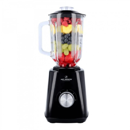 Blender cu pahar din sticla Just Perfecto JL-03, 1000W, Capacitate 1.5L, 2Viteze+Puls, Capac detasabil, Baza plastic [0]