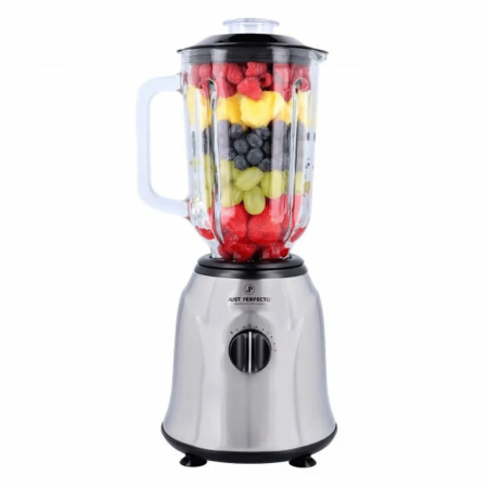 Blender cu pahar din sticla Just Perfecto JL-04, 1000W, Capacitate 1.5L, 2Viteze+Puls, Capac detasabil, Baza plastic [0]
