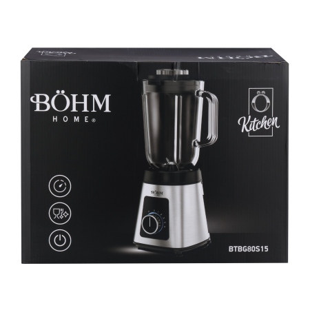 Blender de masa BOHM Home BTBG80S15, 800 W, 1,5 L, 5 viteze + Pulse, 6 lame [9]