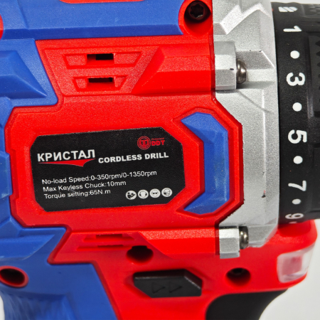 Bormașină cu acumulator DDT-KRISTAL 36V, 2 acumulatori Li-Ion 2.0Ah, motor fara perii (brushless), 2 viteze, cuplu reglabil, sistem autoblocaj,  valiză de transport [5]