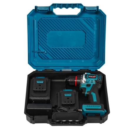 Bormașină cu acumulator DDT-KRISTAL 36V, 2 acumulatori Li-Ion 2.0Ah, motor fara perii (brushless), 2 viteze, cuplu reglabil, sistem autoblocaj,  valiză de transport [1]