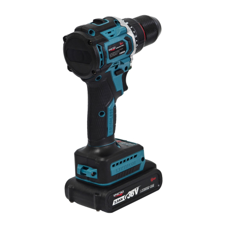 Bormașină cu acumulator DDT-KRISTAL 36V, 2 acumulatori Li-Ion 2.0Ah, motor fara perii (brushless), 2 viteze, cuplu reglabil, sistem autoblocaj,  valiză de transport [7]