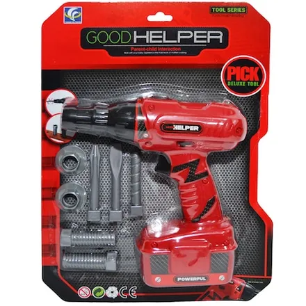 Bormasina de jucarie Little Helper, 3 burghie, 2 suruburi, +3ani, Rosie [1]