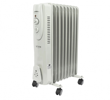 Climatizare - Calorifer electric cu ulei BOHM, 800-2000W, 3 trepte putere, 8 elementi, termostat