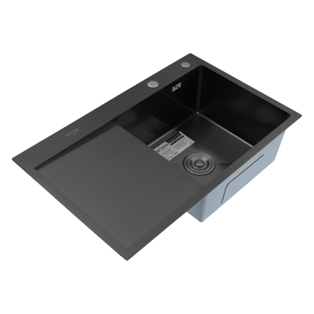 Instalatii sanitare - Chiuveta bucatarie din inox alimentar SUS304 , BH7849RB BOHM nano black 780x490x215 mm