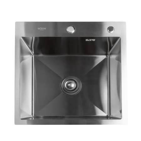 Chiuveta de bucatarie din inox alimentar SUS304 BH5050S BOHM Satin 500X500X220 mm [4]