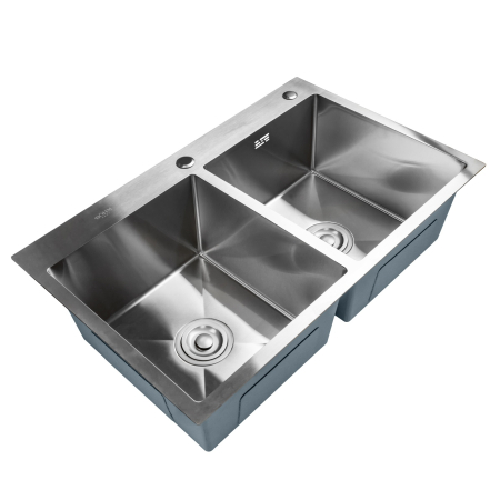 Chiuvete - Chiuveta de bucatarie dubla din inox alimentar BH7849DS BOHM Satin 780x490x220 mm