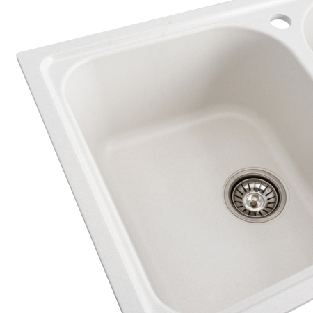 Chiuveta de bucătărie Elefant Premium Equatoria, Alb, 785x490 mm [4]