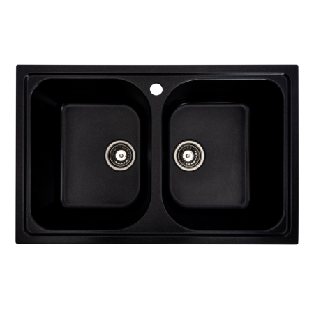 Instalatii sanitare - Chiuveta de bucătărie Elefant Premium Equatoria, Negru metalic , 785x490 mm