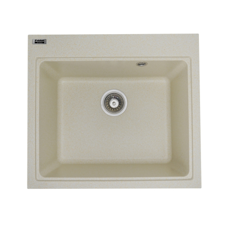 Instalatii sanitare - Chiuvetă din compozit de granit pentru bucătărie ELEFANT PREMIUM 5852 VESTA Nisip bej 580 x 518 mm