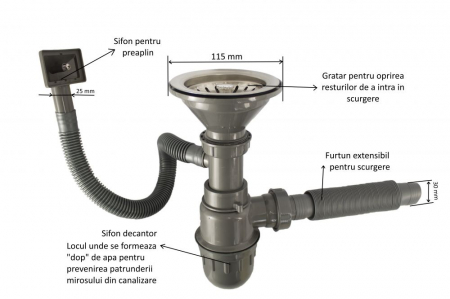 Chiuveta de bucatarie rotunda MIXXUS Z490-06-180MD, inox, adancime 180 mm [1]