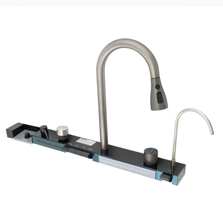 Chiuveta multifunctionala Mixxus, Cuva 220mm, Nano black, Otel inoxidabil [15]