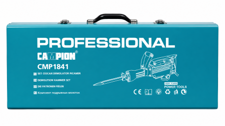 Ciocan demolator (Picamer) Uralmash Campion, 3500W, 1400RPM, 42J, 2 Dalte incluse, Cutie metalica de transport [9]