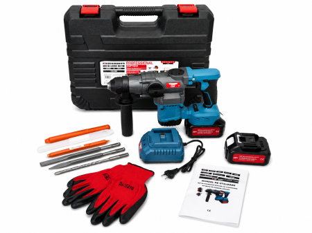 Ciocan rotopercutor pe acumulator Altai Campion PRO, 48V / 6Ah, Brushless, 3500W, 9J, 2 Acumulatori, SDS-Plus [5]