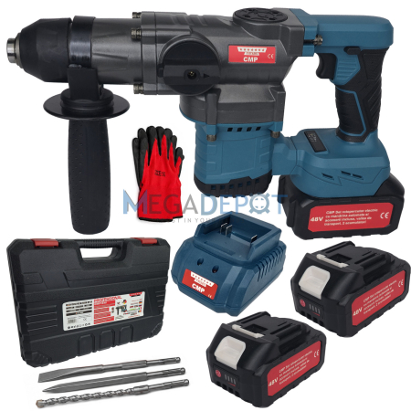 Ciocan rotopercutor pe acumulator Altai Campion PRO, 48V / 6Ah, Brushless, 3500W, 9J, 2 Acumulatori, SDS-Plus [3]