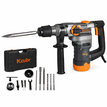 Scule si Unelte - Ciocan rotopercutor Kzubr, 850W, 950RPM, 4250BPM, 4.5J, SDS +, 3 burghie/2 dalti, Geanta de transport