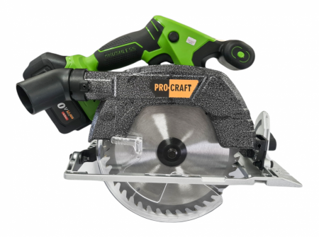 Fierastraie circulare - Circular pe acumulator Procraft PCA20, 20V, 4Ah, Brushless, panza 185 mm, pornire lenta ( Acumulatorul nu este inclus)
