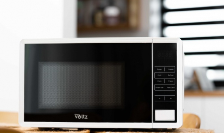 Cuptor cu microunde Oliver Voltz, 700W, 20L, 5 trepte incalzire, Timer, Functie decongelare, Alb/Negru [1]