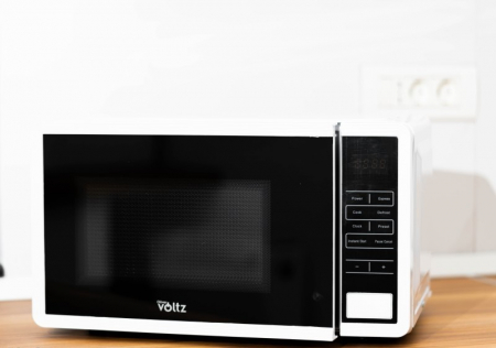 Cuptor cu microunde Oliver Voltz, 700W, 20L, 5 trepte incalzire, Timer, Functie decongelare, Alb/Negru [3]