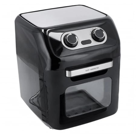 Aparate gatit orez/popcorn/vata zahar/ friteuze - Cuptor-friteuza Just Perfecto JL-07, 1800W, Capacitate 12L, Timer 90min., Temperatura reglabila, Accesorii incluse