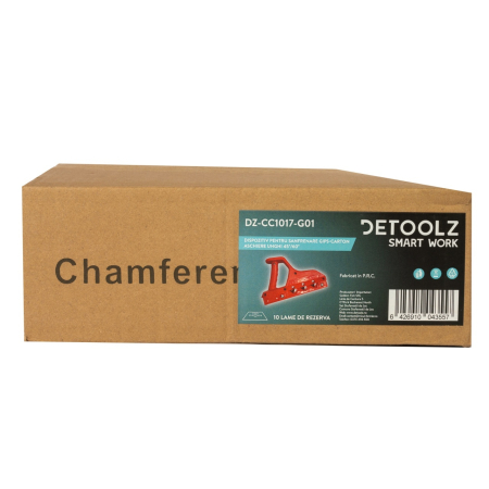 Dispozitiv Detoolz pentru sanfrenare gips-carton, aschiere unghi 45°60°, cu 10 lame [5]