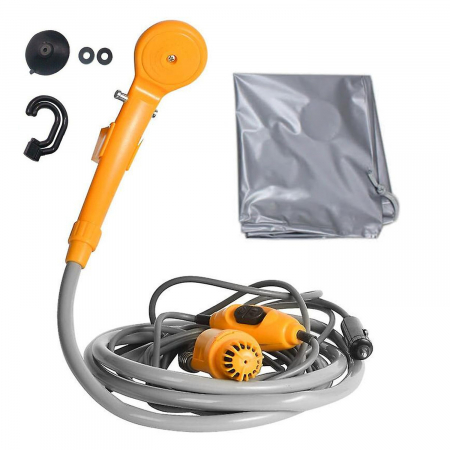 Dus portabil, pompa Mencoza, 3.5l/min, pentru camping, drumetii, spalat masina sau animale, alimentare auto DC 12V [0]