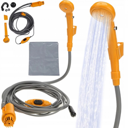 Dus portabil, pompa Mencoza, 3.5l/min, pentru camping, drumetii, spalat masina sau animale, alimentare auto DC 12V [5]