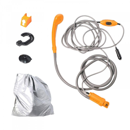 Dus portabil, pompa Mencoza, 3.5l/min, pentru camping, drumetii, spalat masina sau animale, alimentare auto DC 12V [2]